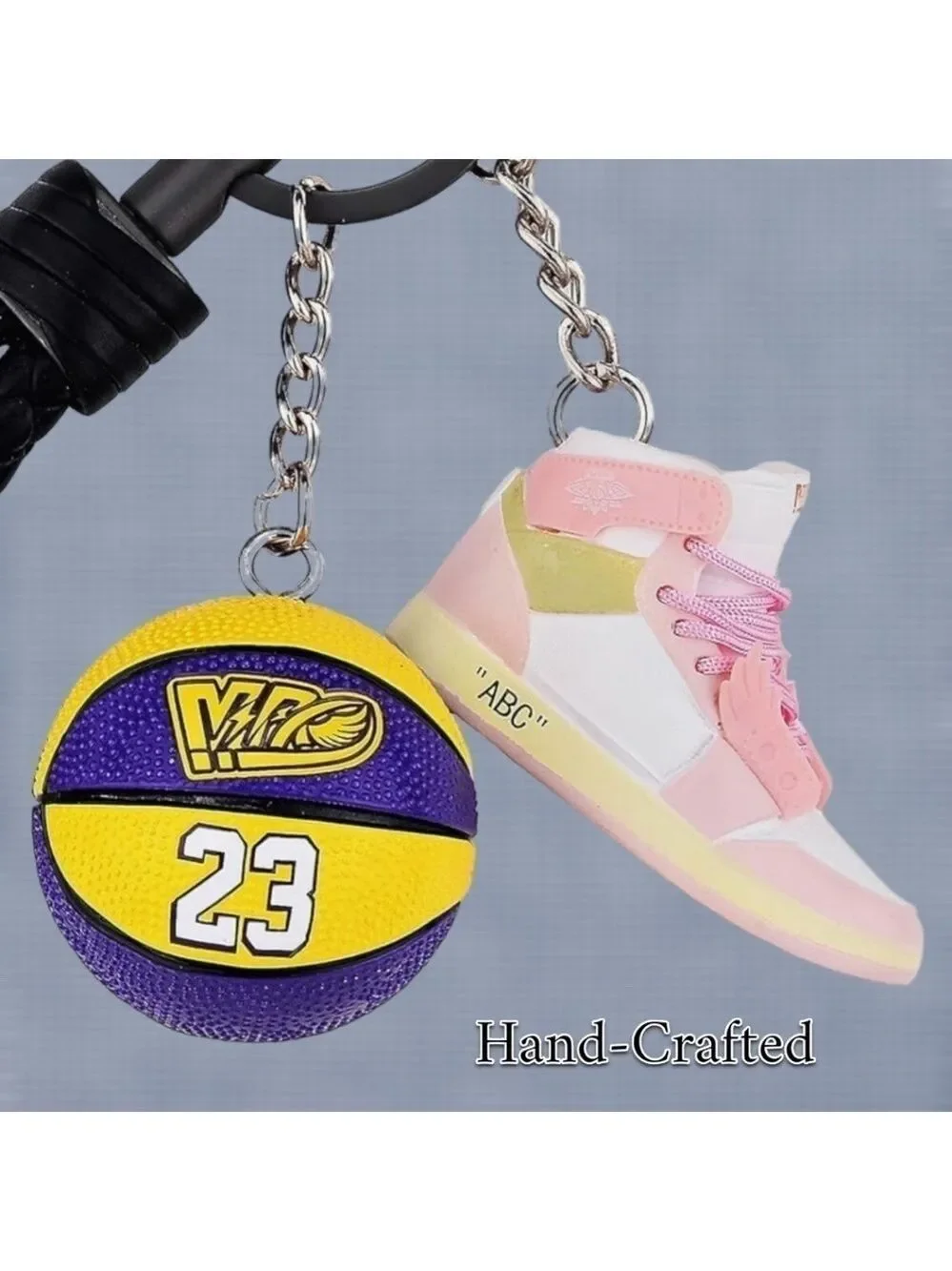 3D Mini Sneaker & Basketball Collectors Edition Keychain with 3D Shoebox
